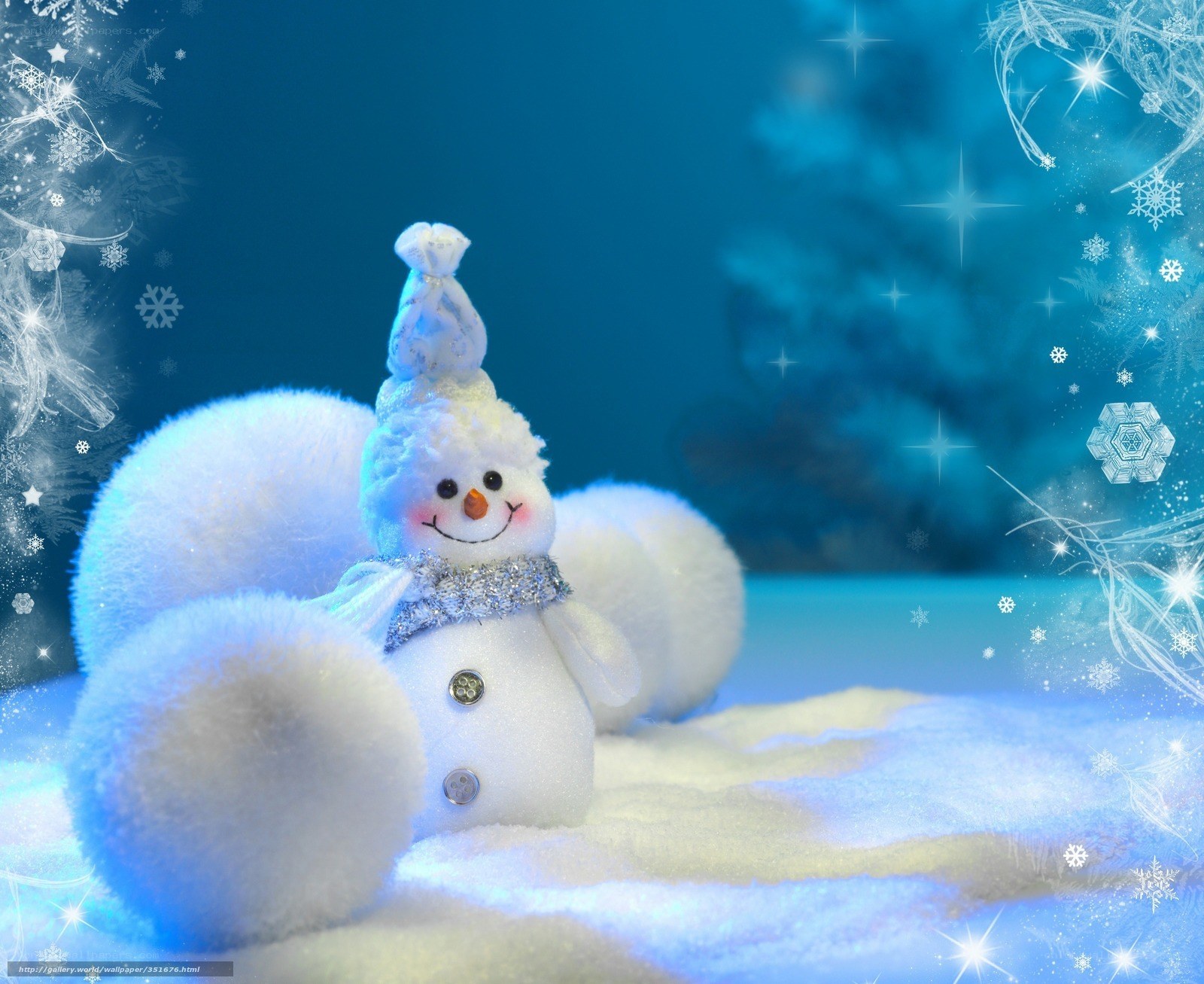 Snowman in winter wonderland