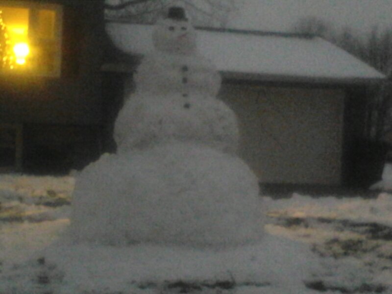 Snowman in Yard