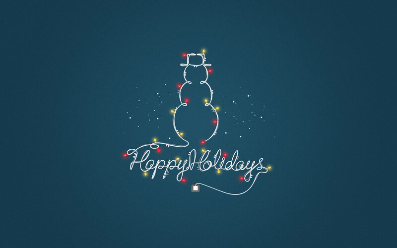 Snowman Made of Lights