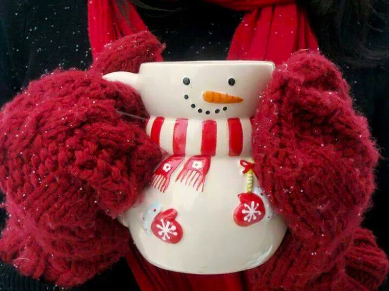 Snowman Mug — Red