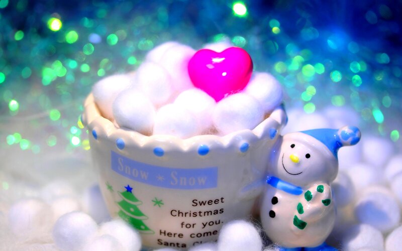 Snowman Mug with Cotton Balls