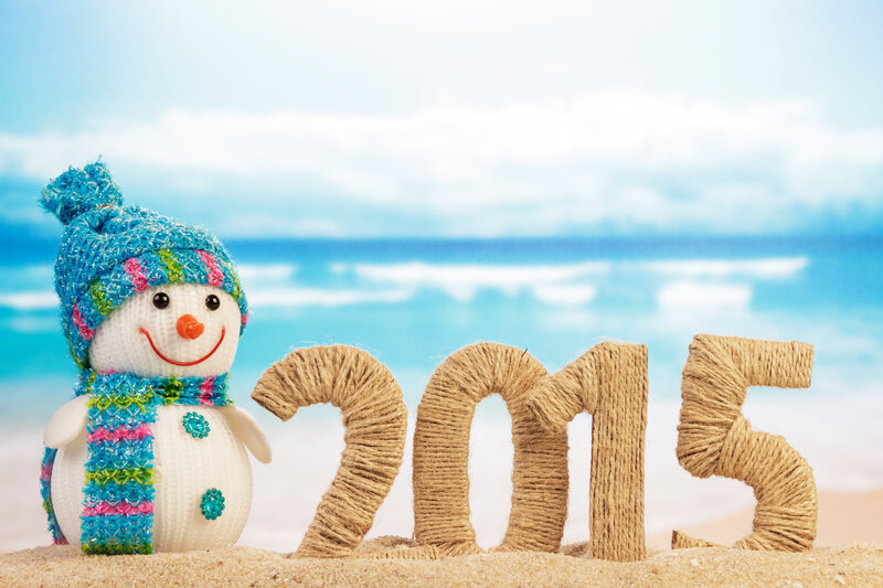 Snowman on Beach — Blue, Calm