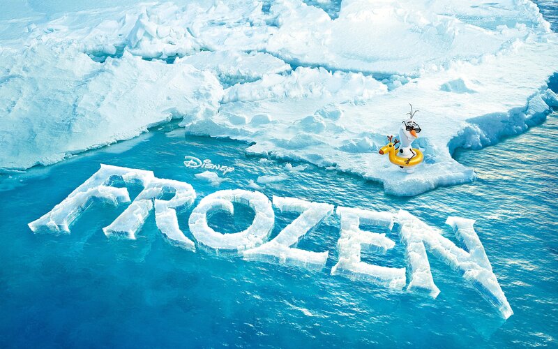 Snowman on Ice Floe — Blue, Cold