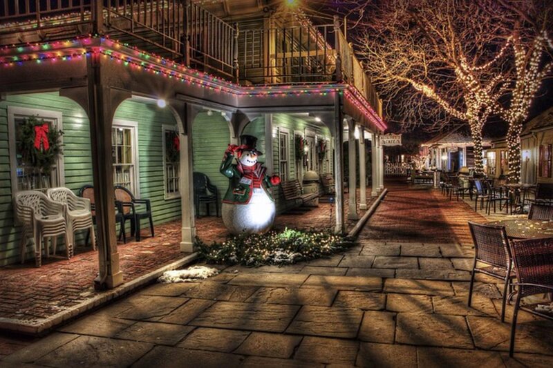 Snowman on Porch