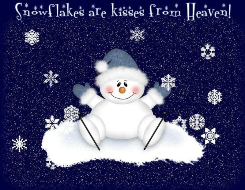 Snowman on Snowdrift