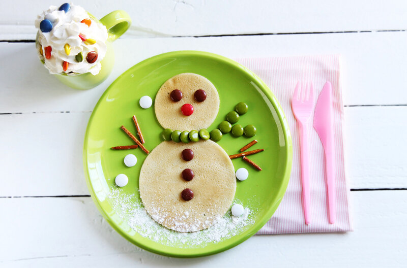 Snowman Pancakes