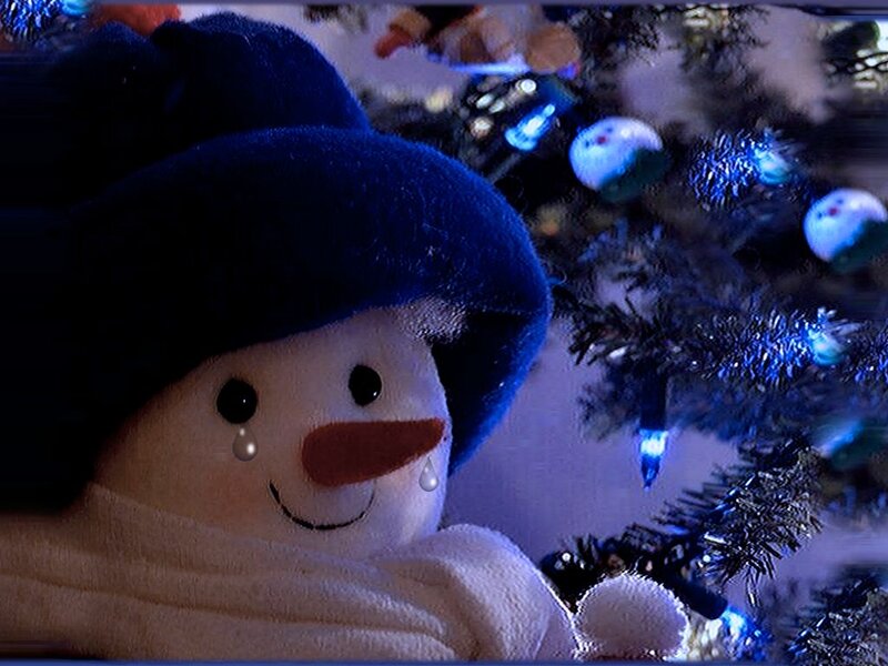 Snowman Plush Toy — Blue