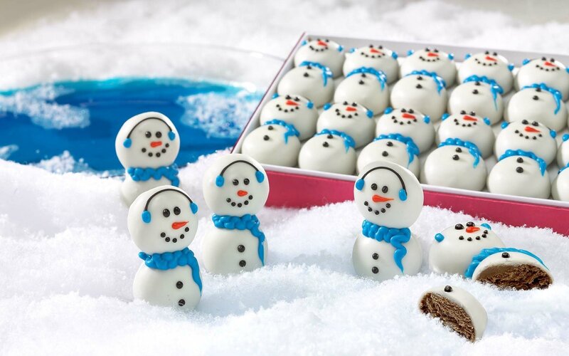 Snowman-shaped Truffles