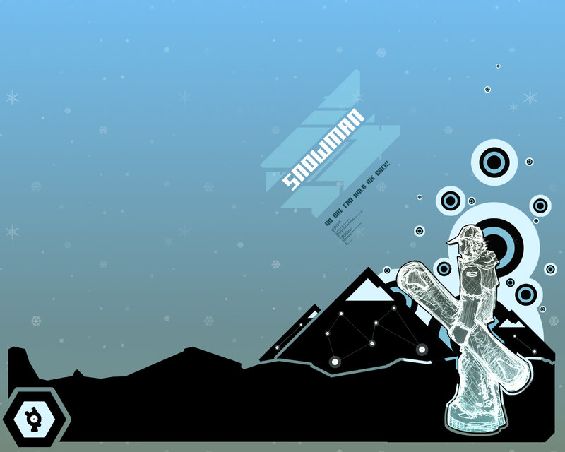 snowman snowboarding wallpaper
