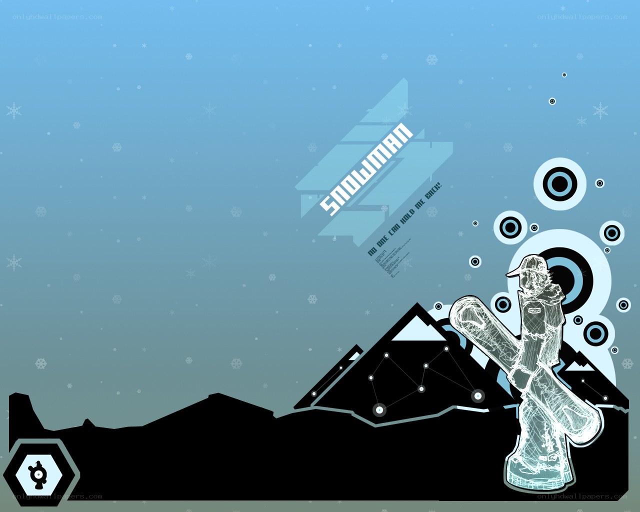 snowman snowboarding wallpaper