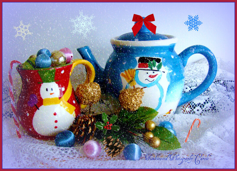 Snowman Teapot Set