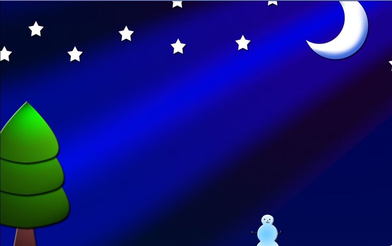 Snowman under Moonlight
