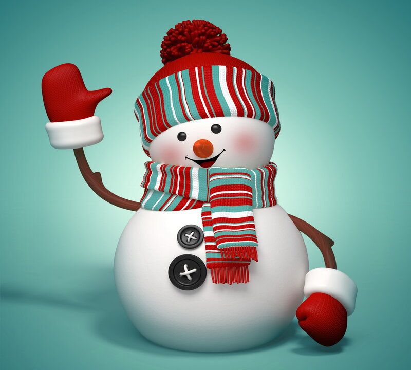 Snowman Wearing Scarf