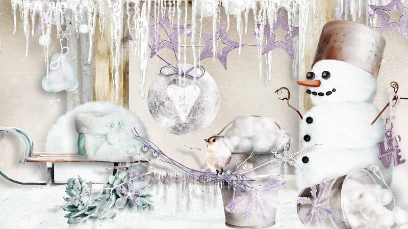 Snowman with Bird — White, Festive, Winter