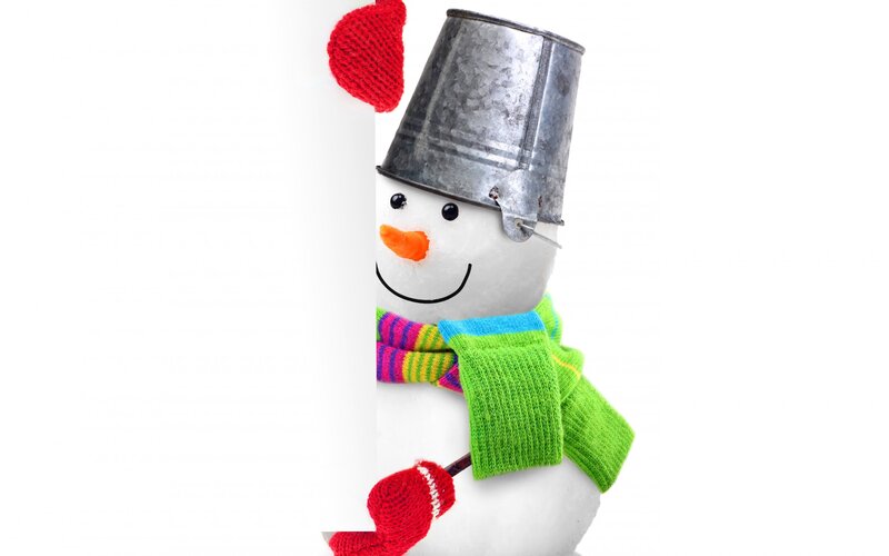 Snowman with Bucket Hat