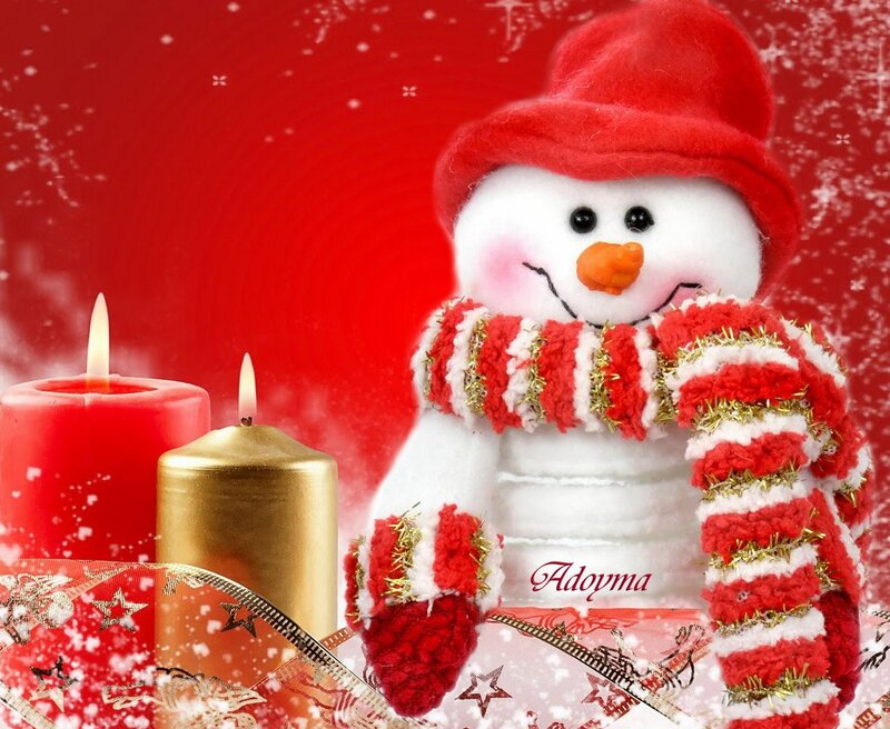 Snowman with Candles