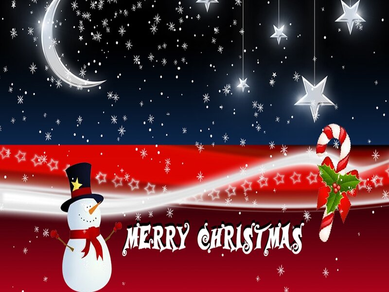 Snowman with Candy Cane