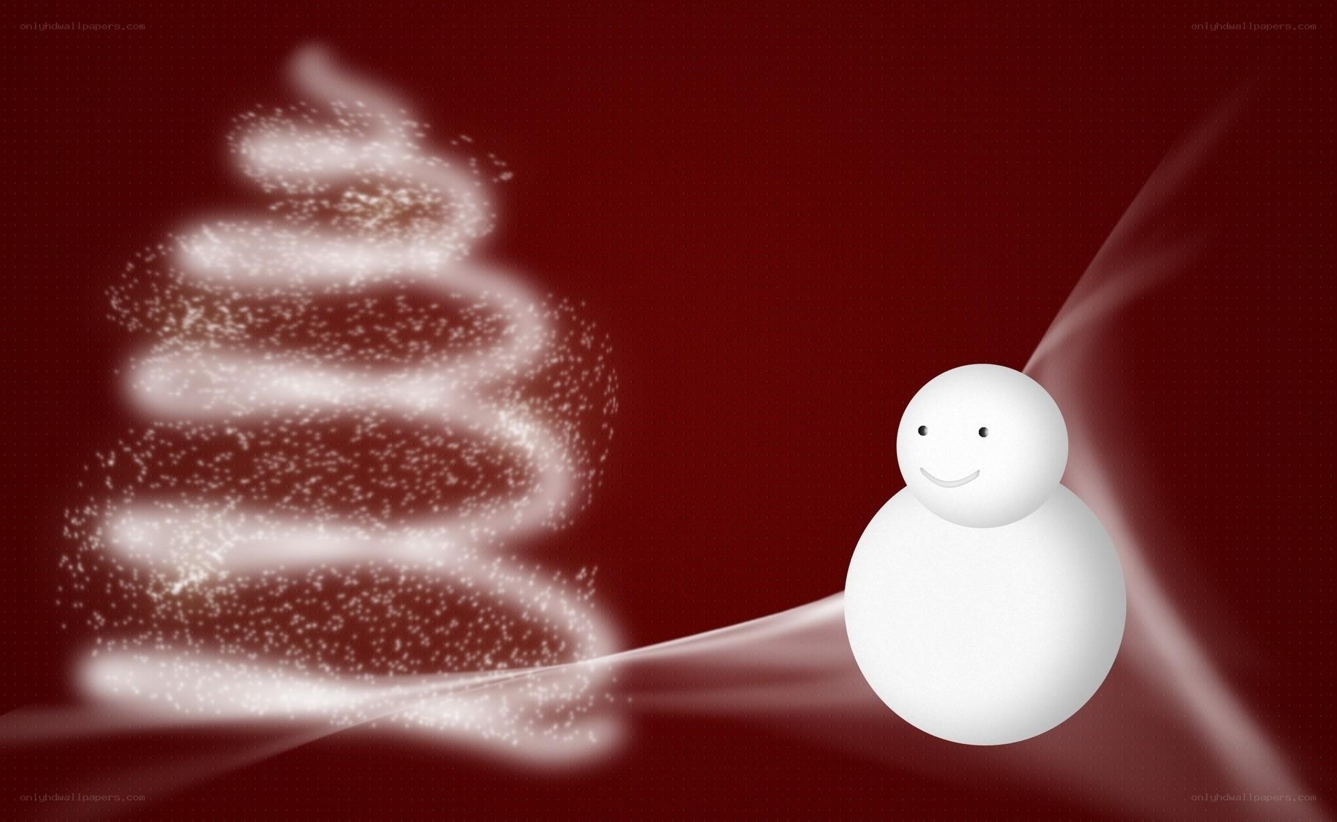 Snowman with Christmas tree