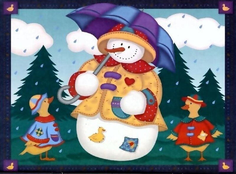 Snowman with Ducks