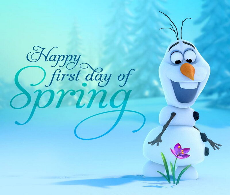 Snowman with Flower — Blue