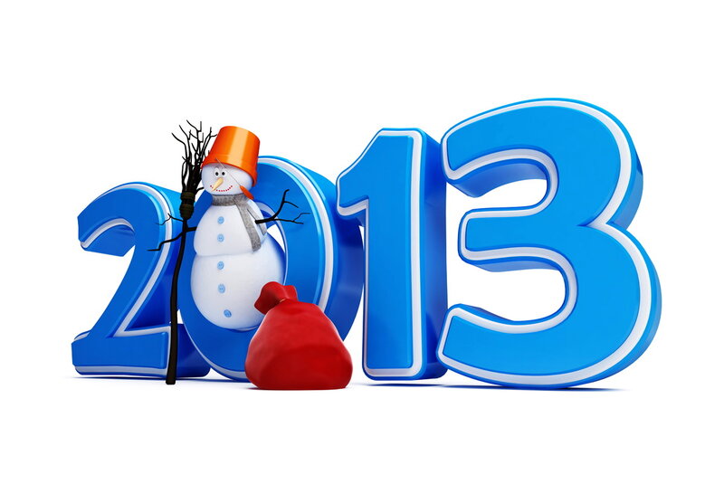 Snowman with Gift Bag — Blue