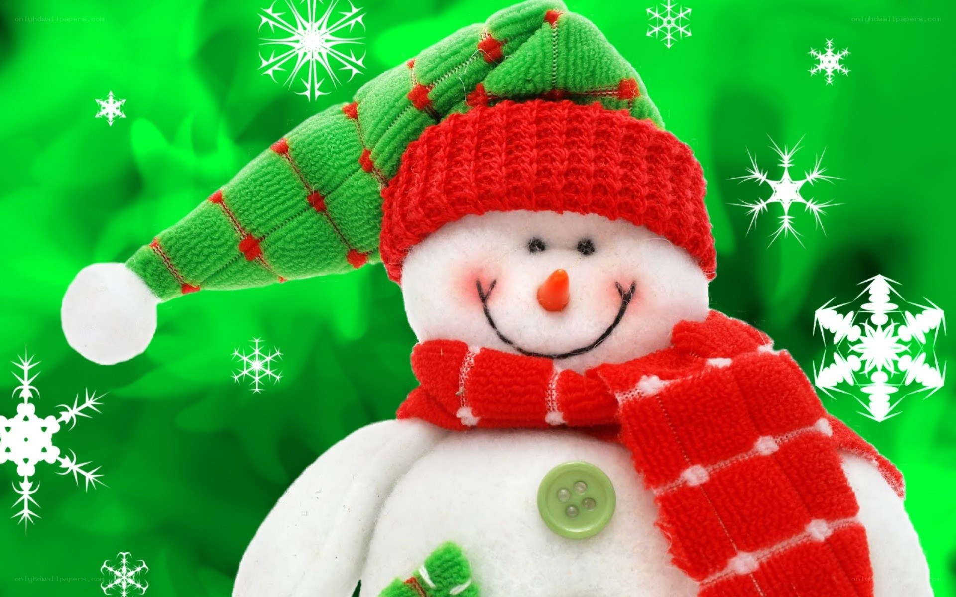 snowman with hat and scarf