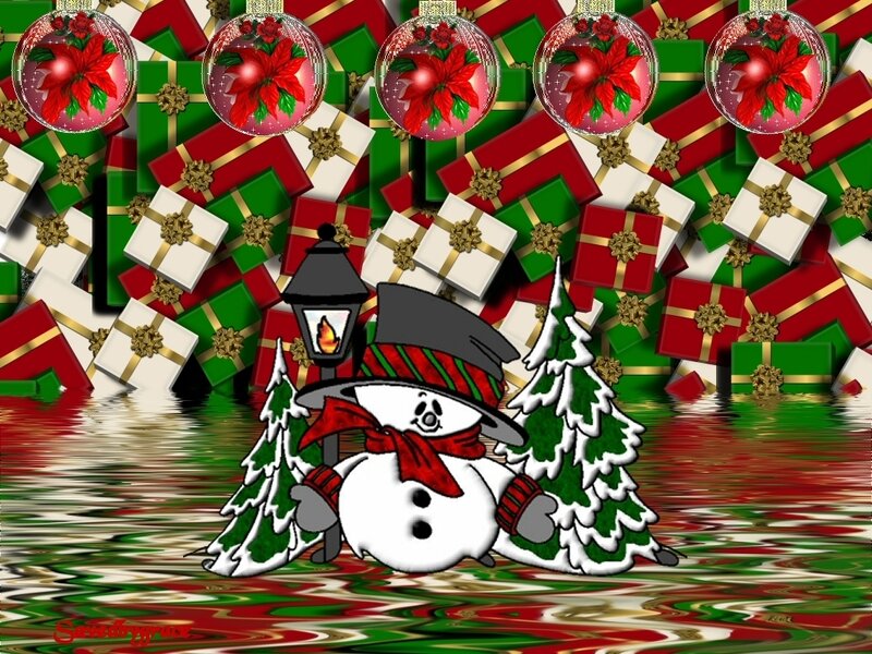 Snowman with Lantern