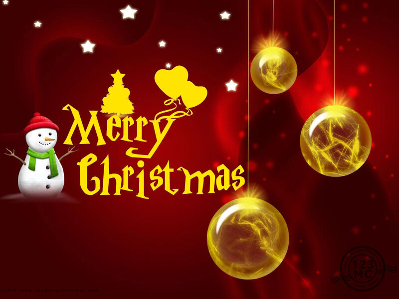 Snowman with Ornaments — Red, Festive, Winter