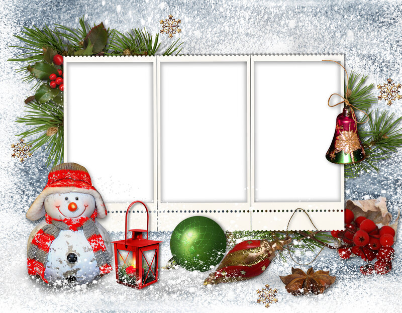 Snowman with Ornaments — White, Festive, Winter