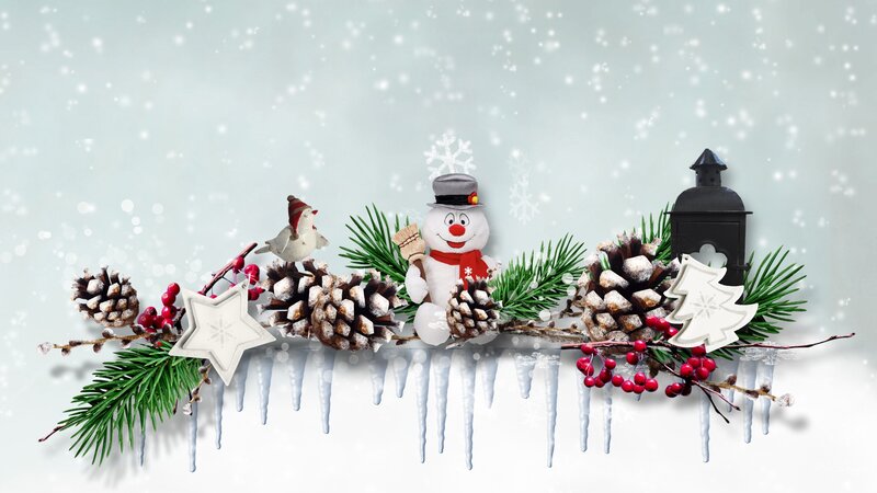 Snowman with Pinecones