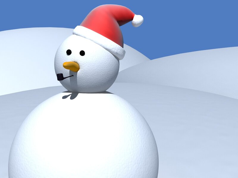 Snowman with Pipe