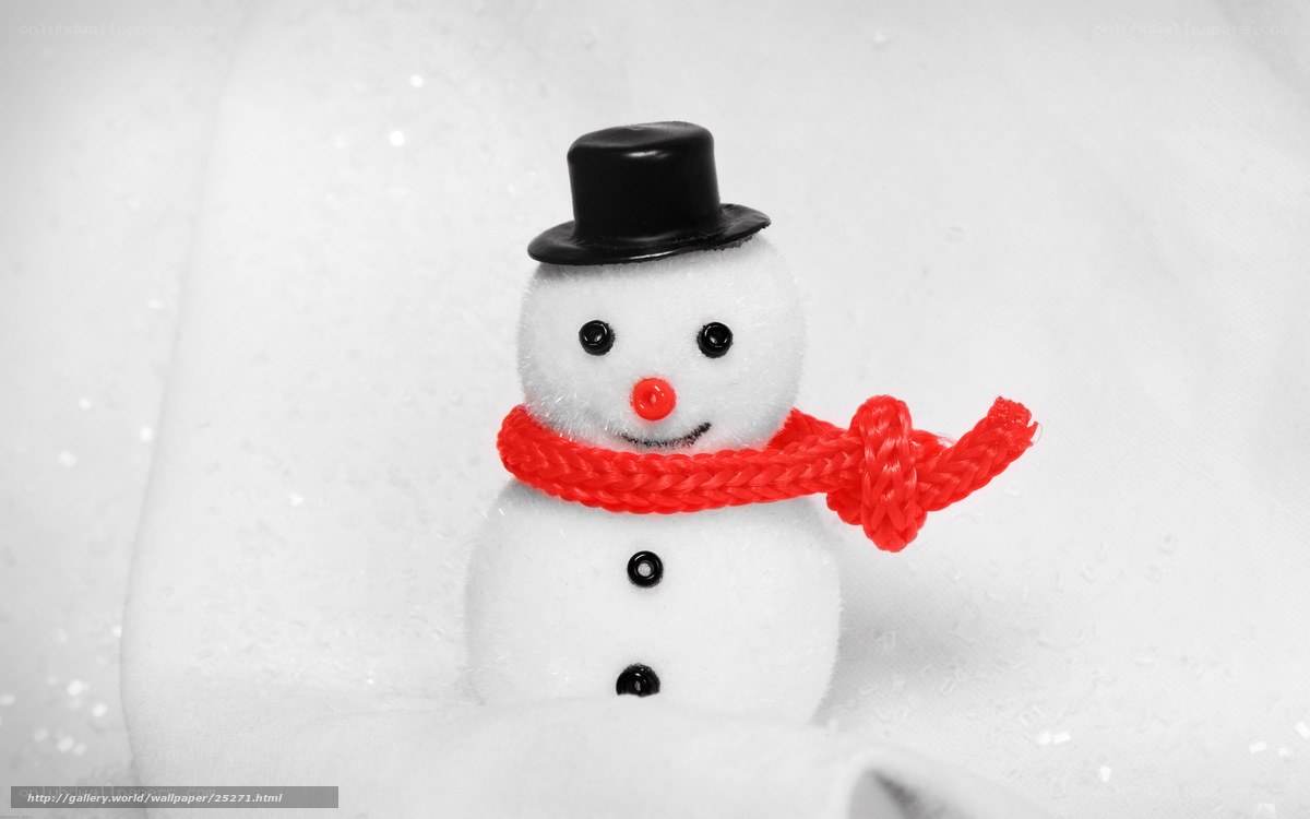 snowman with red scarf