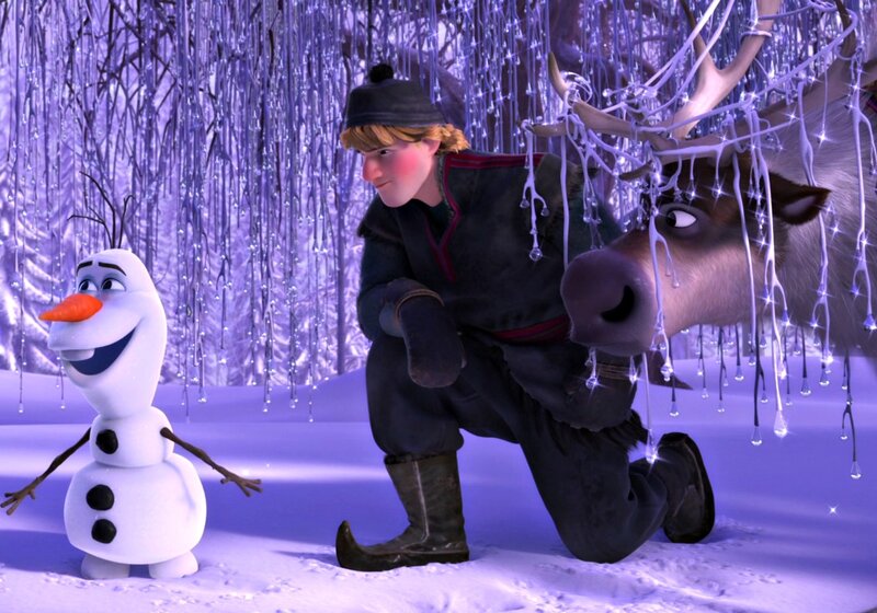 Snowman with Reindeer — Purple