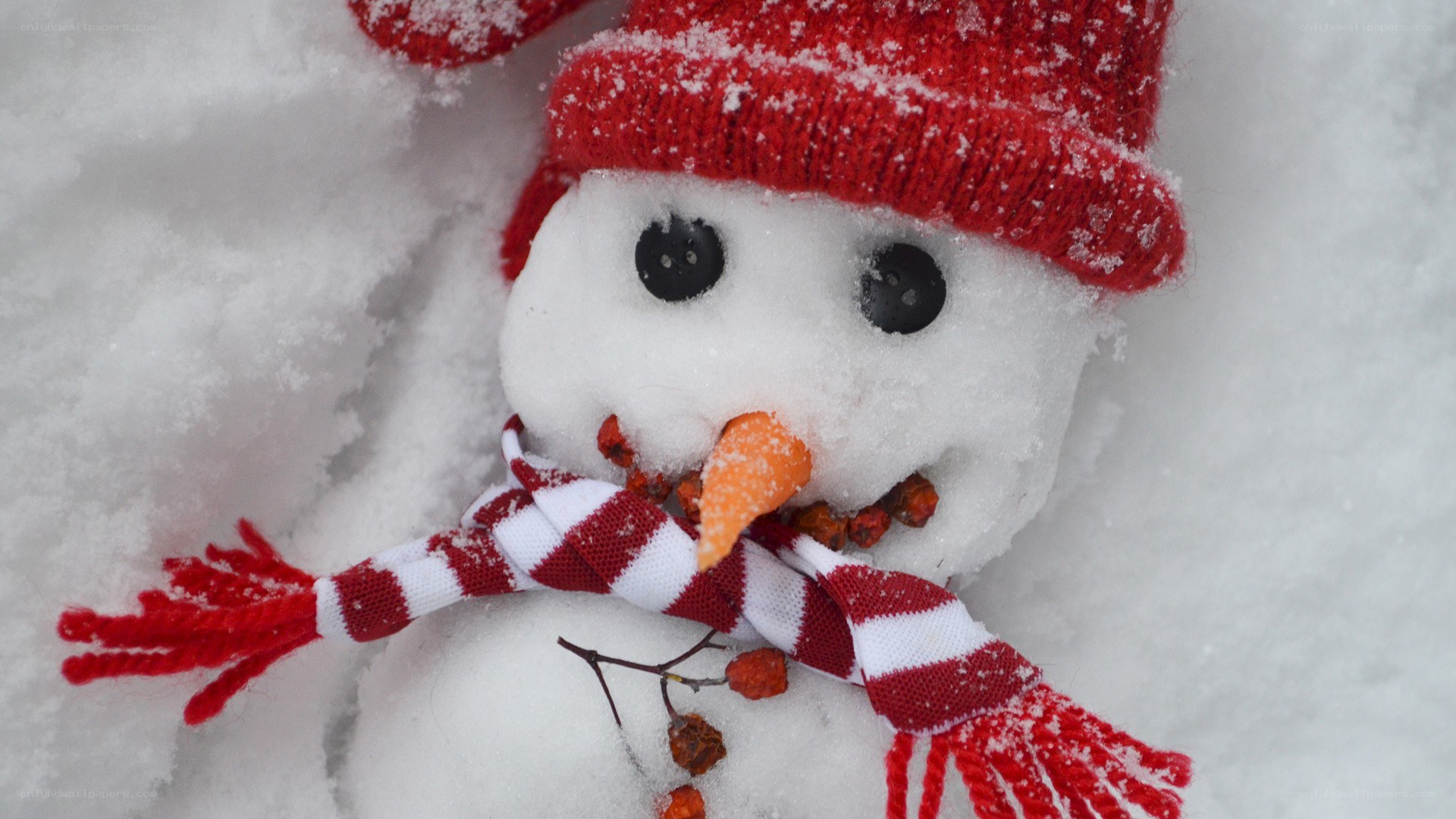 snowman with scarf and hat