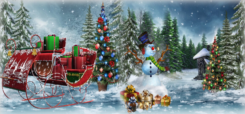 Snowman with Sleigh