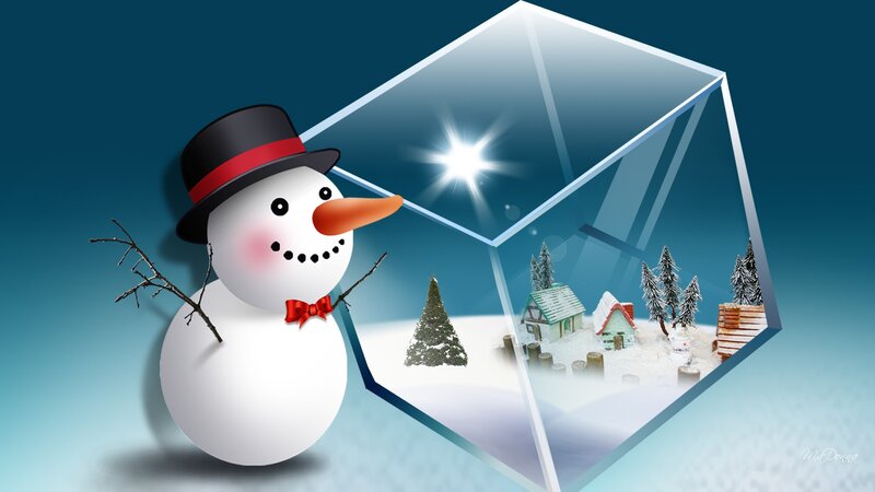 Snowman with Snow Globe