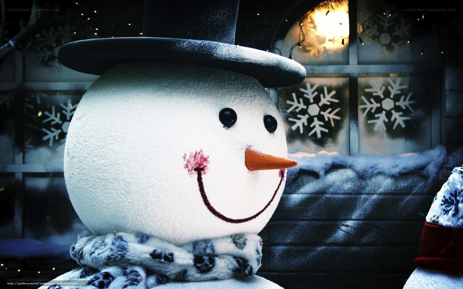 snowman with top hat