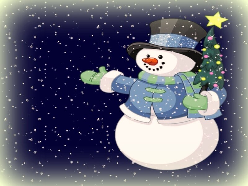 Snowman with Tree