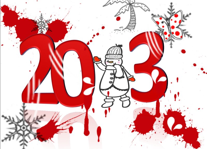 Snowman with Year 203