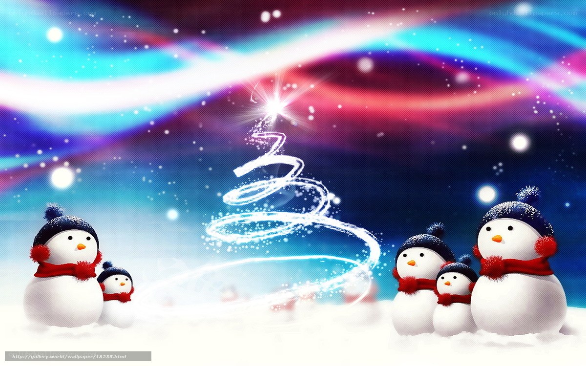 Snowmen and Christmas tree