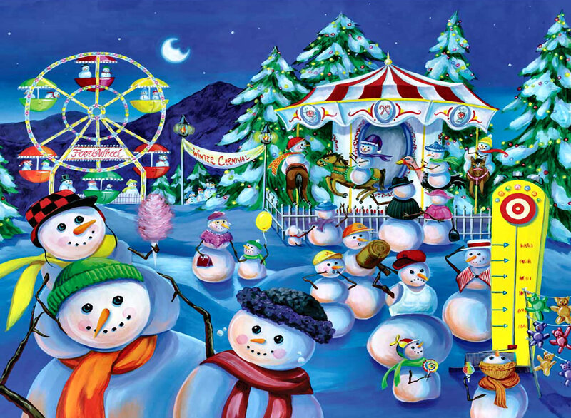 Snowmen at Winter Carnival