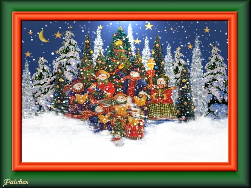 Snowmen Choir in Snow