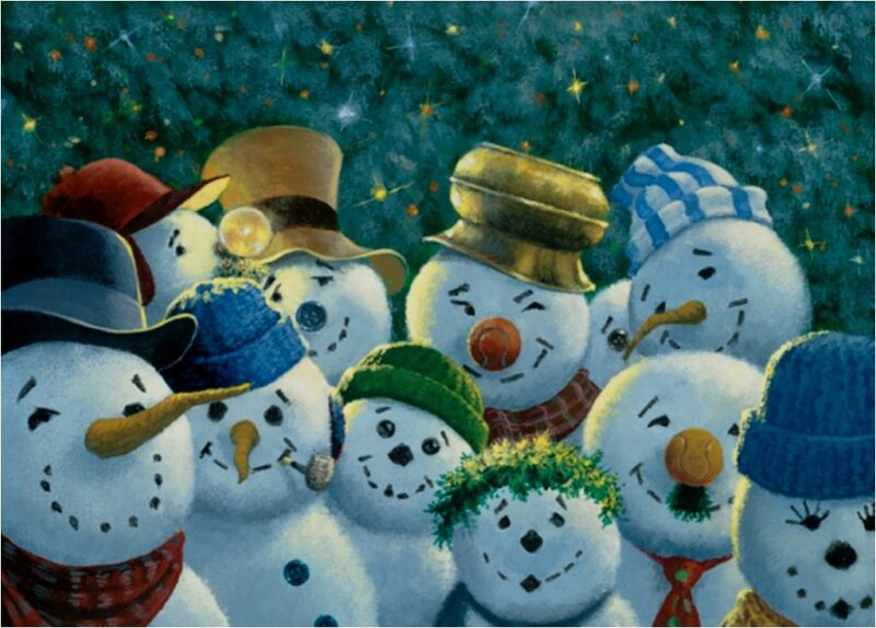 Snowmen Group — Blue