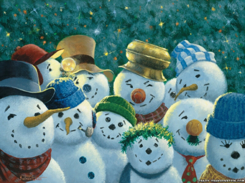 Snowmen Group Portrait