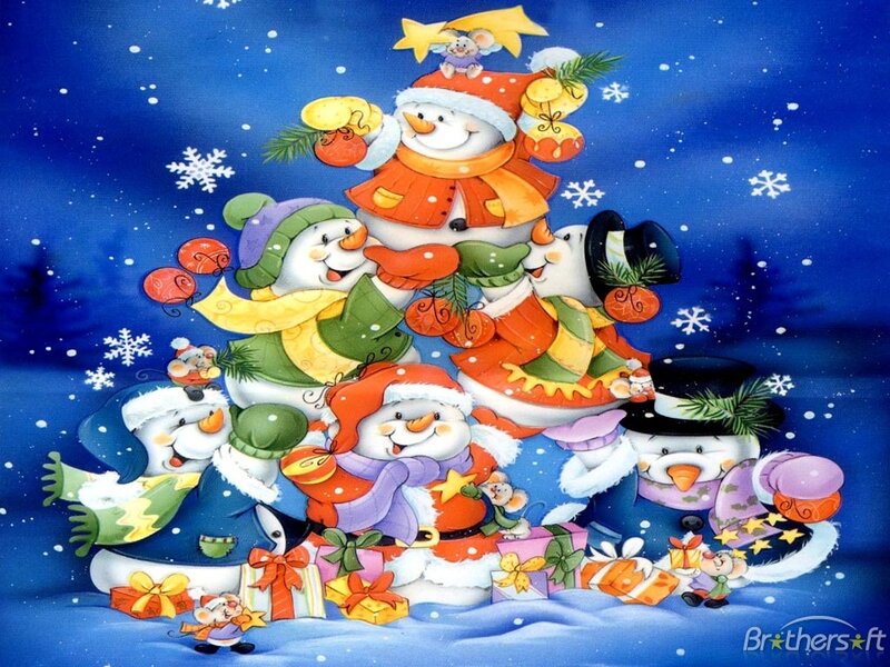 Snowmen in a Pile