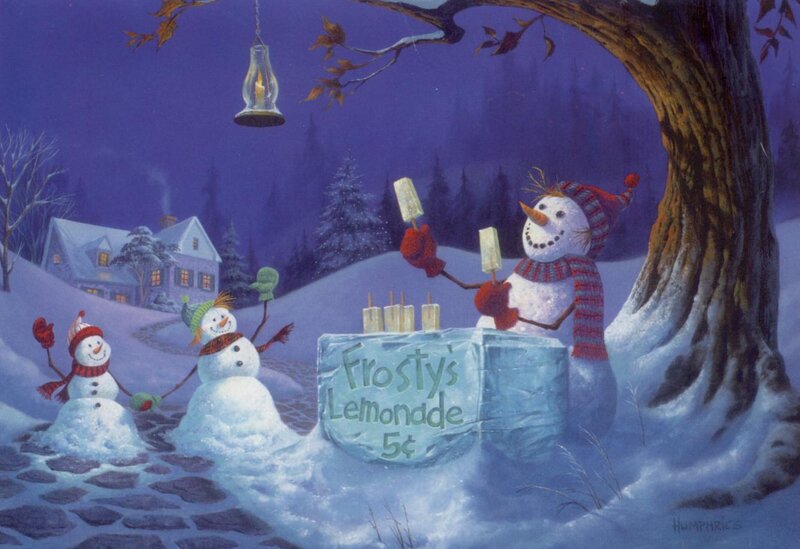 Snowmen Selling Lemonade
