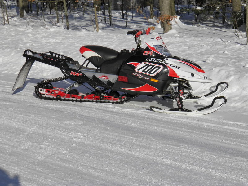Snowmobile in Snow