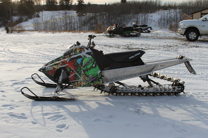 Snowmobile in Snow — White, Calm