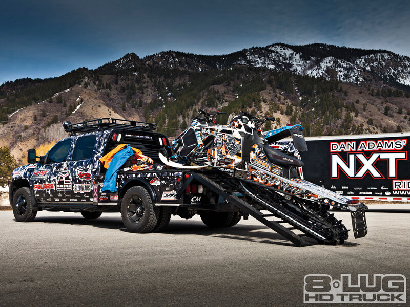 Snowmobile on Truck