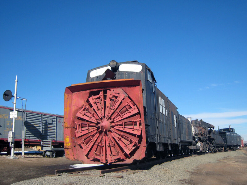 Snowplow train on display
